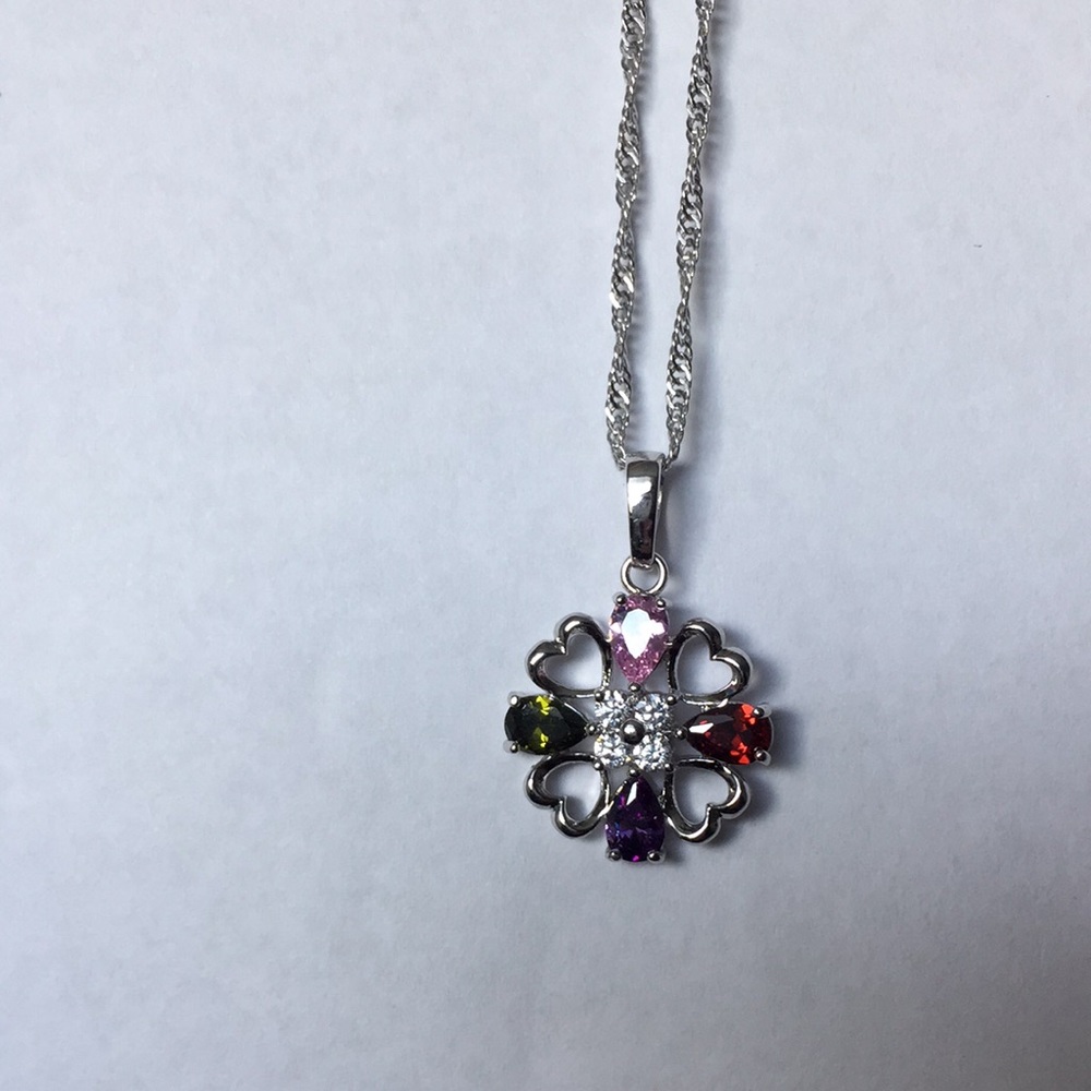 Jewel & Silver Necklace